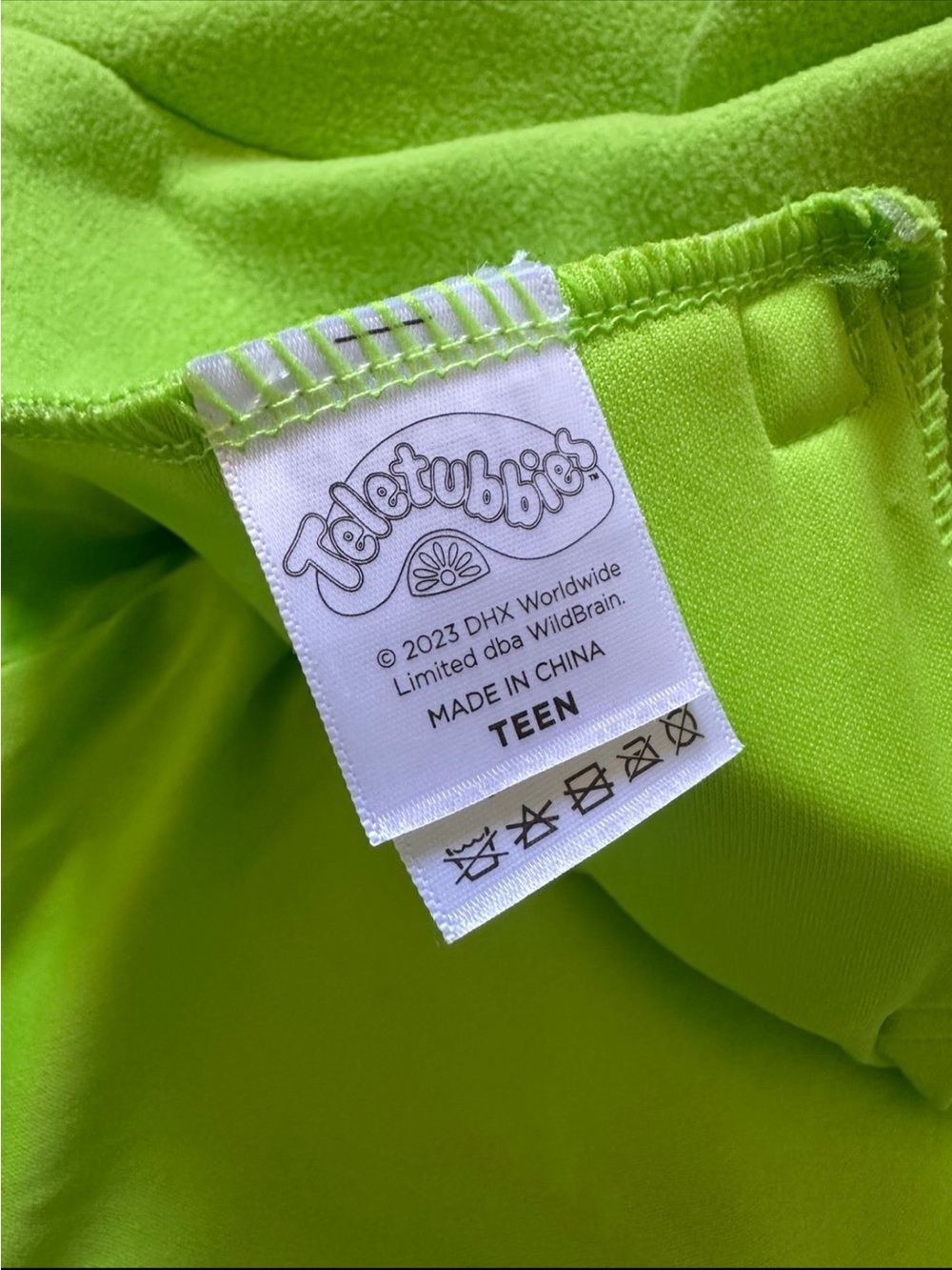 Teletubbies Green Dipsy Polyester Jumpsuit Costume Size Adult Teen *READ* - Picture 9 of 11
